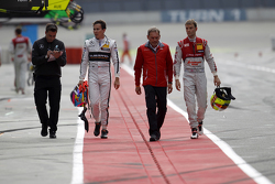 Robert Wickens, HWA AG Mercedes-AMG C63 DTM y Jamie Green, Audi Sport Team Rosberg Audi RS 5 DTM