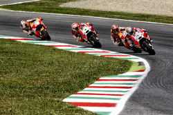 Andrea Dovizioso, Ducati Team, Marc Marquez, Repsol Honda, Andrea Iannone, Ducati Team, et Dani Pedrosa, Repsol Honda Team
