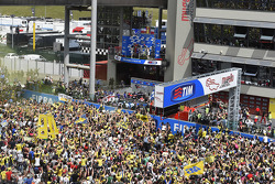 Podium : le deuxième Andrea Iannone, Ducati Team, le vainqueur Jorge Lorenzo et le troisième Valentino Rossi, Yamaha Factory Racing