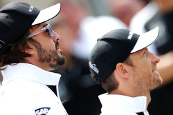 Fernando Alonso, McLaren et Jenson Button, McLaren