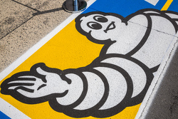 Michelin logo in pit lane