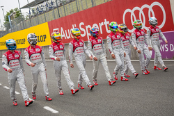 Audi Sport Team Joest: Marcel Fässler, Andre Lotterer, Benoit Tréluyer, Lucas di Grassi, Loic Duval, Oliver Jarvis, René Rast, Filipe Albuquerque, Marco Bonanomi