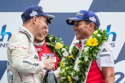 LMP1 podium: Porsche Team: Nico Hulkenberg and Fritz Enzinger, Head of Department, LMP1 Porsche