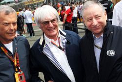 Sir Martin Sorrell, WPP CEO; Bernie Ecclestone y Jean Todt, Presidente de FIA