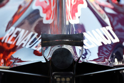 Con Humo el Red Bull Racing RB11 de Daniel Ricciardo,