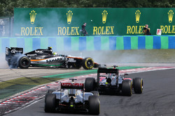 Sergio Perez, Sahara Force India e Pastor Maldonado, Lotus F1 Team
