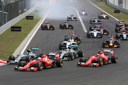 Start van de race, Sebastian Vettel, Scuderia Ferrari
