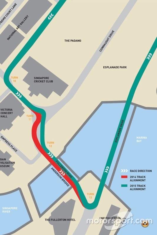 Singapore GP circuit aanpassingen 2015