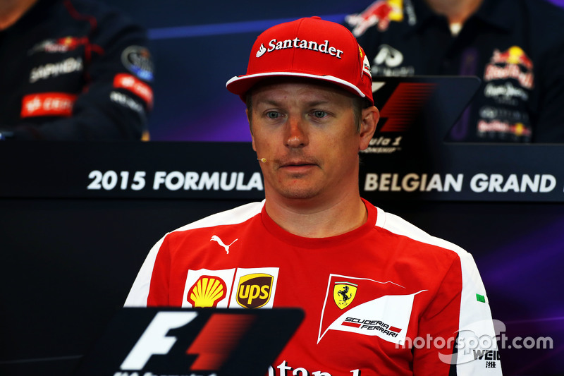 Kimi Raikkonen, Ferrari en la conferencia de prensa de la FIA