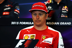 Kimi Raikkonen, Ferrari en la conferencia de prensa de la FIA