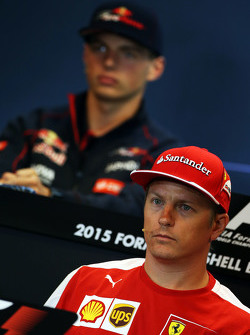 Kimi Raikkonen, Ferrari, lors de la conférence de presse FIA