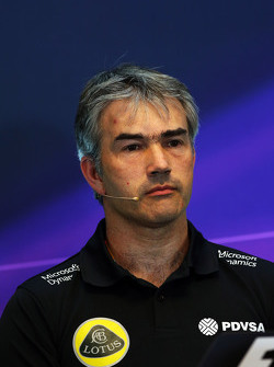 Ник Честер, технический директор Lotus F1 Team на пресс-конференции FIA