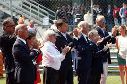 Dr Angelo Sticchi Damiani, Aci Csai, Sergio Marchionne, Ferrari e CEO da Fiat Chrysler Automobiles, Bernie Ecclestone, Matteo Renzi, Primeiro Ministro da Itália, Gian Luca Galletti, Ministro e Jean Todt, FIA