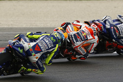 Jorge Lorenzo, Yamaha Factory Racing and Marc Marquez, Repsol Honda Team and Valentino Rossi, Yamaha Factory Racing