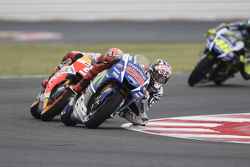 Jorge Lorenzo, Yamaha Factory Racing and Marc Marquez, Repsol Honda Team and Valentino Rossi, Yamaha Factory Racing
