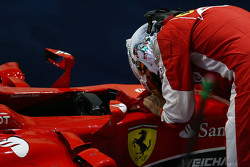 Il vincitore della gara Sebastian Vettel, Ferrari