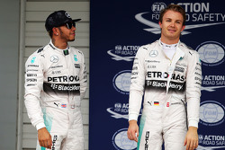 Pole: Nico Rosberg, Mercedes AMG F1 Team, segundo Lewis Hamilton, Mercedes AMG F1 Team