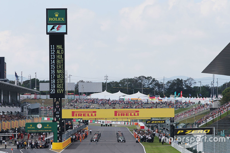 La parrilla antes del inicio de la carrera