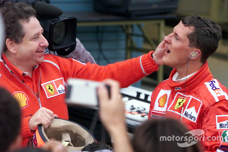 Michael Schumacher, Ferrari, bersama Jean Todt