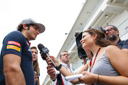 Carlos Sainz Jr., Scuderia Toro Rosso with the media