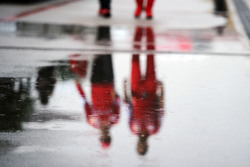 Regen in de paddock