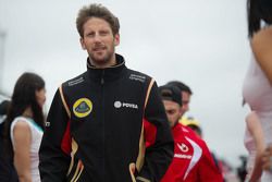 Romain Grosjean, Lotus F1 Team en el desfile de los pilotos