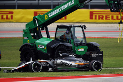 Nico Hulkenberg, Sahara Force India F1 VJM08 se retira de la carrera