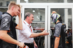 Nico Hulkenberg, Sahara Force India F1 con Nigel Mansell y Sergio Pérez, Sahara Force India F1 usan