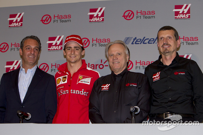 Carlos Slim, Vorsitzender von América Móvil, Esteban Gutiérrez, Haas F1 Team, Gene Haas, Teambesitze