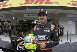 Sergio Pérez, Sahara Force India con su casco