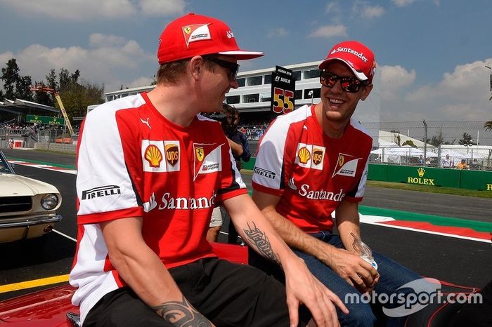 Kimi Raikkonen, Ferrari y Sebastian Vettel, Ferrari