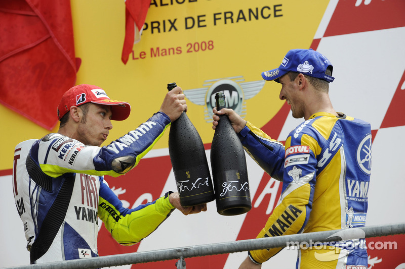 2008 : Valentino Rossi (1er) et Colin Edwards (3e)