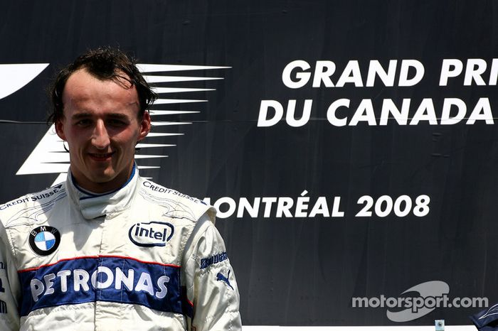Podio: ganador de la carrera Robert Kubica