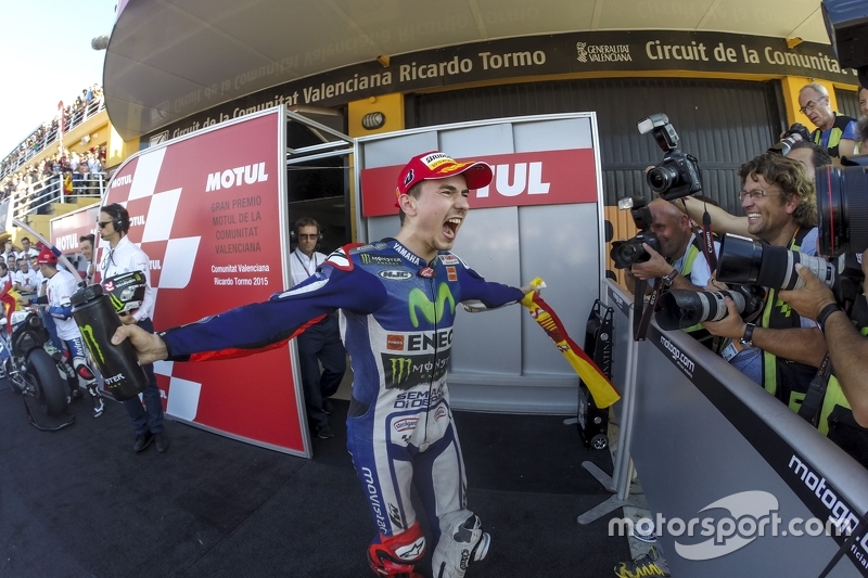 El ganador y campeón del mundo 2015, Jorge Lorenzo, Yamaha Factory Racing