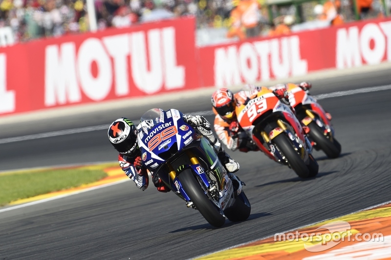 Jorge Lorenzo, Yamaha Factory Racing e Marc Marquez, Repsol Honda Team e Dani Pedrosa, Repsol Honda 