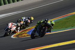 Pol Espargaro, Tech 3 Yamaha and Danilo Petrucci, Pramac Racing Ducati and Valentino Rossi, Yamaha F