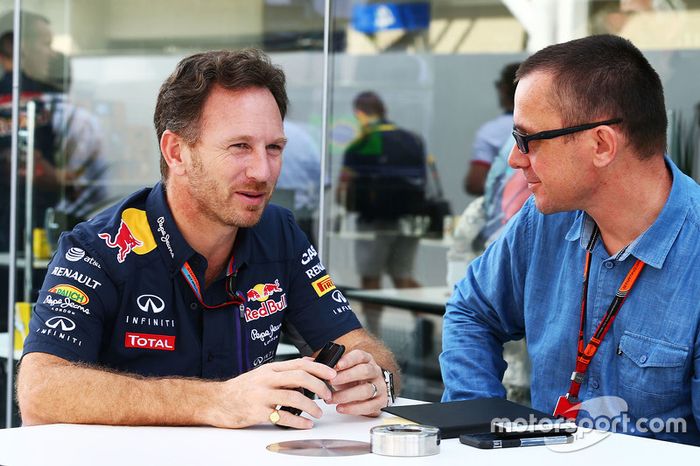 Christian Horner, Red Bull Racing Team Principal with Jonathan Noble, Motorsport.com Editor