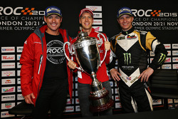Ganador Sebastian Vettel, segundo lugar Tom Kristensen, y el tercer lugar Petter Solberg