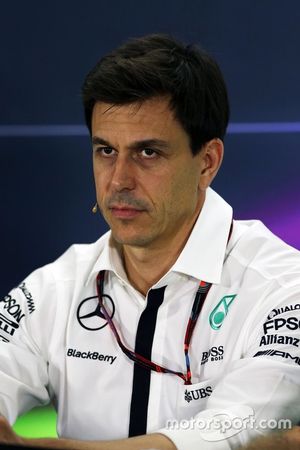 Toto Wolff, Mercedes AMG F1 Shareholder and Executive Director in the FIA Press Conference
