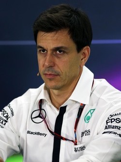 Toto Wolff, Mercedes-Sportchef, in der FIA-Pressekonferenz
