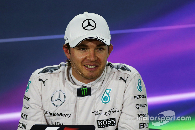 Polesitter Nico Rosberg, Mercedes AMG F1 in the post qualifying FIA Press Conference