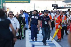 Mecaniciens in de pitlane