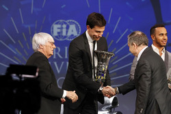Lewis Hamilton, Mercedes AMG F1, Bernie Ecclestone, Toto Wolff, Mercedes AMG F1 en Jean Todt, FIA Pr