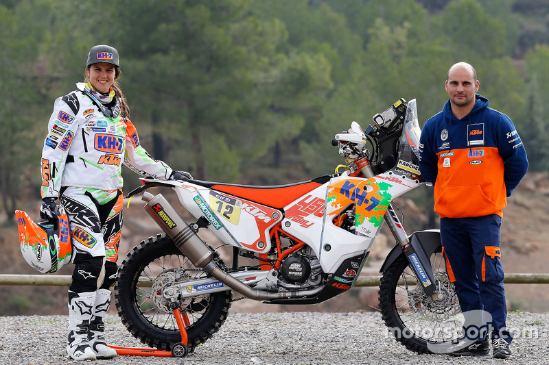 Laia Sanz na apresentação da KTM para o Dakar