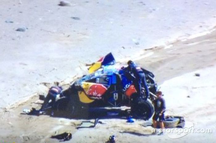 #314 Peugeot: Sebastien Loeb, Daniel Elena depois do acidente