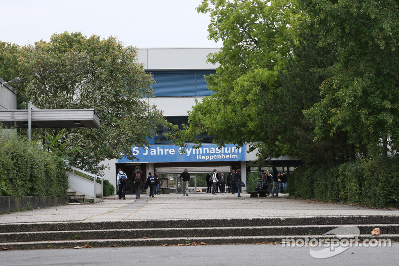 Sebastian Vettel's home town visit in Heppenheim, Germany: the Starkenburg Gymnasium of Sebastian Vettel