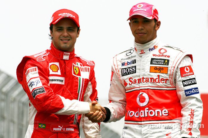 Felipe Massa, Scuderia Ferrari, Lewis Hamilton, McLaren Mercedes 2008