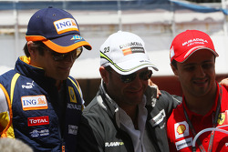Nelson A. Piquet, Renault F1 Team, Rubens Barrichello, Brawn GP et Felipe Massa, Scuderia Ferrari