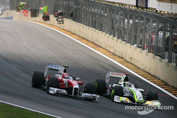 Kamui Kobayashi, Toyota F1 Team y Jenson Button, Brawn GP