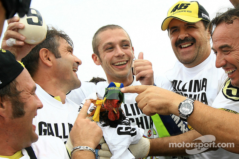 Campeón 2009 de MotoGP  Valentino Rossi, Fiat Yamaha Team celebra